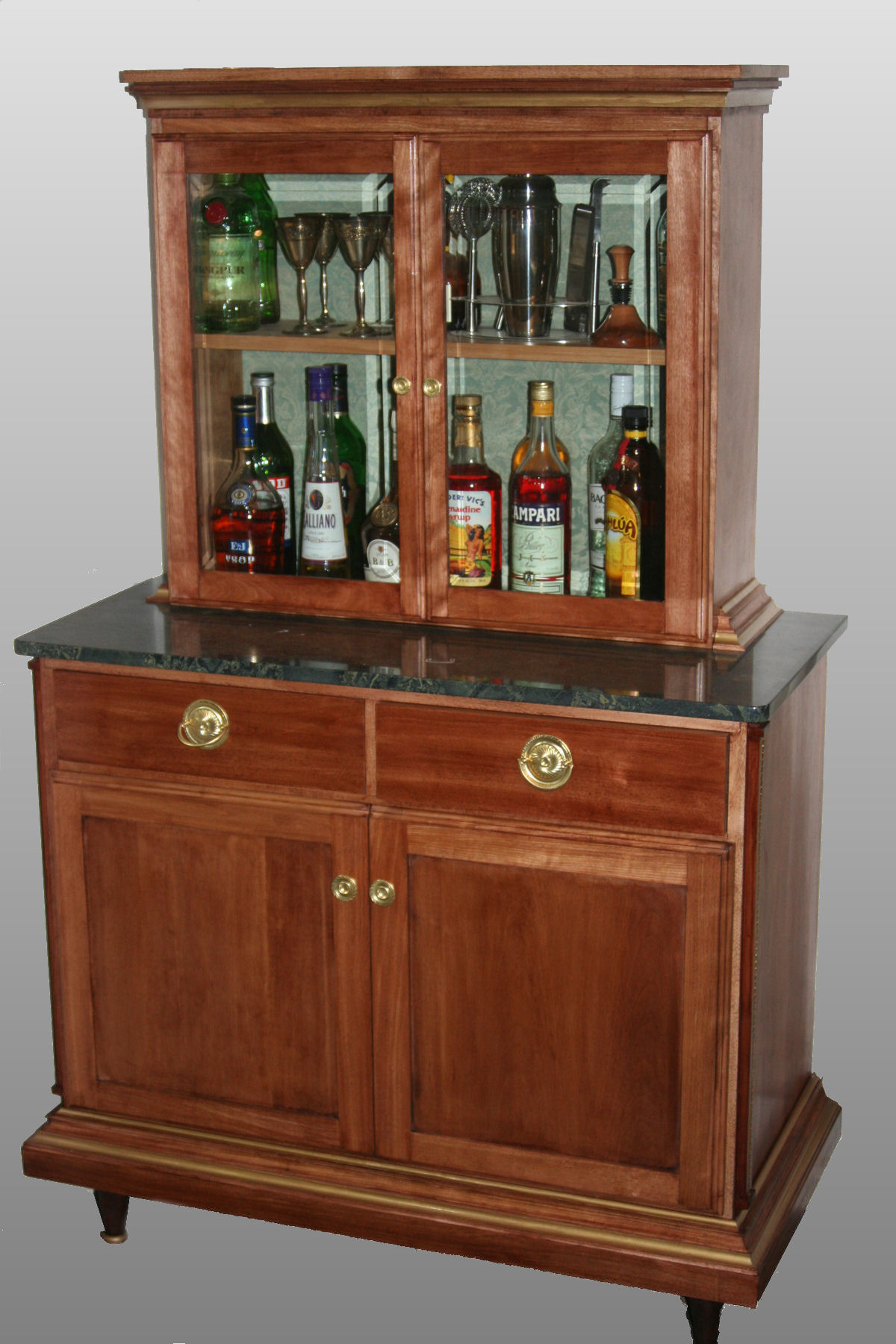 Glass Front Bar Cabinets Design Ideas