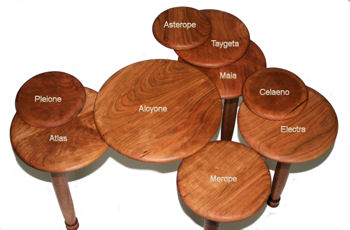 table top with labels